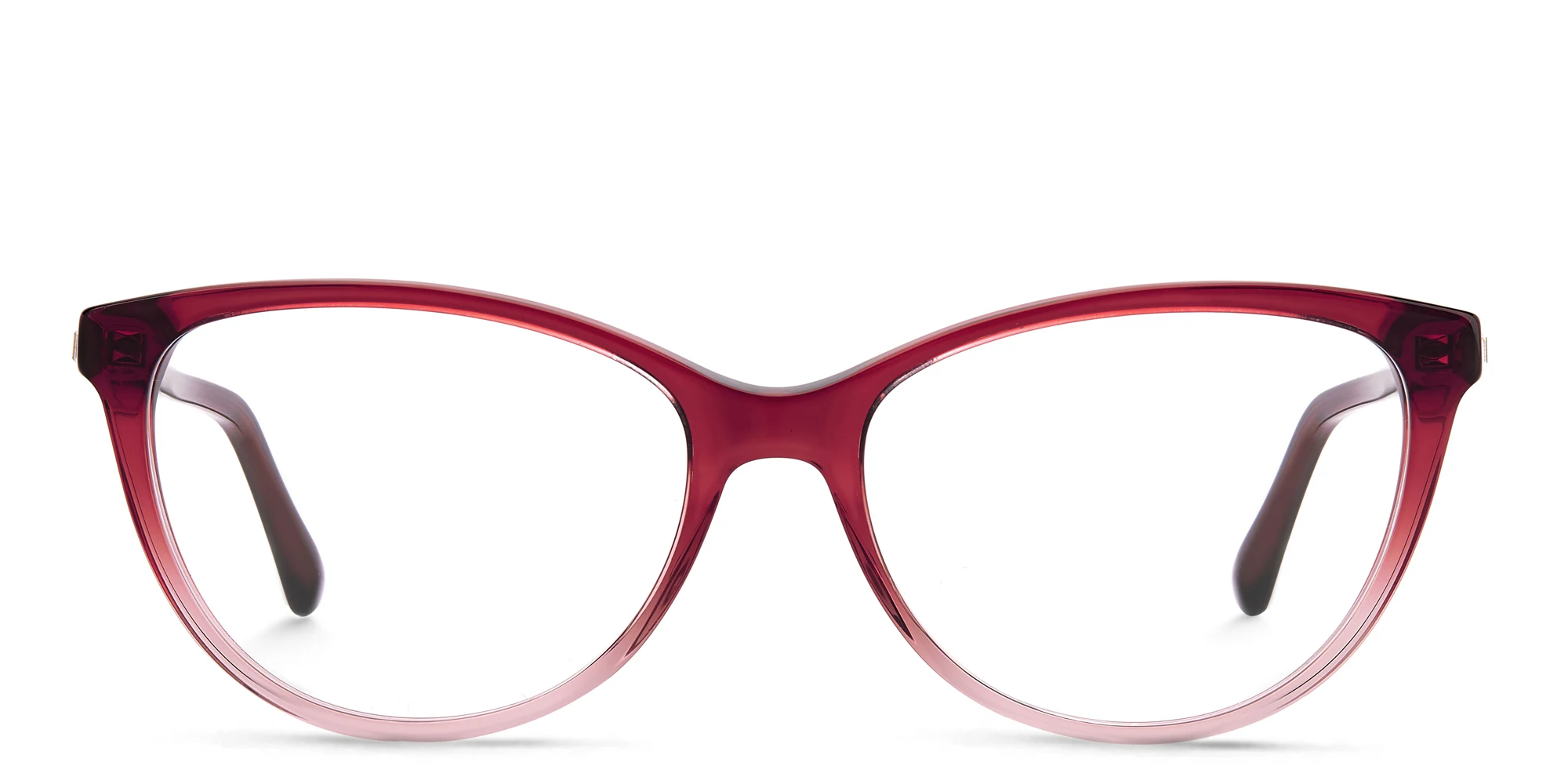 Shop JIMMY CHOO Cat Eye Eyeglasses in Burgundy Shaded online.