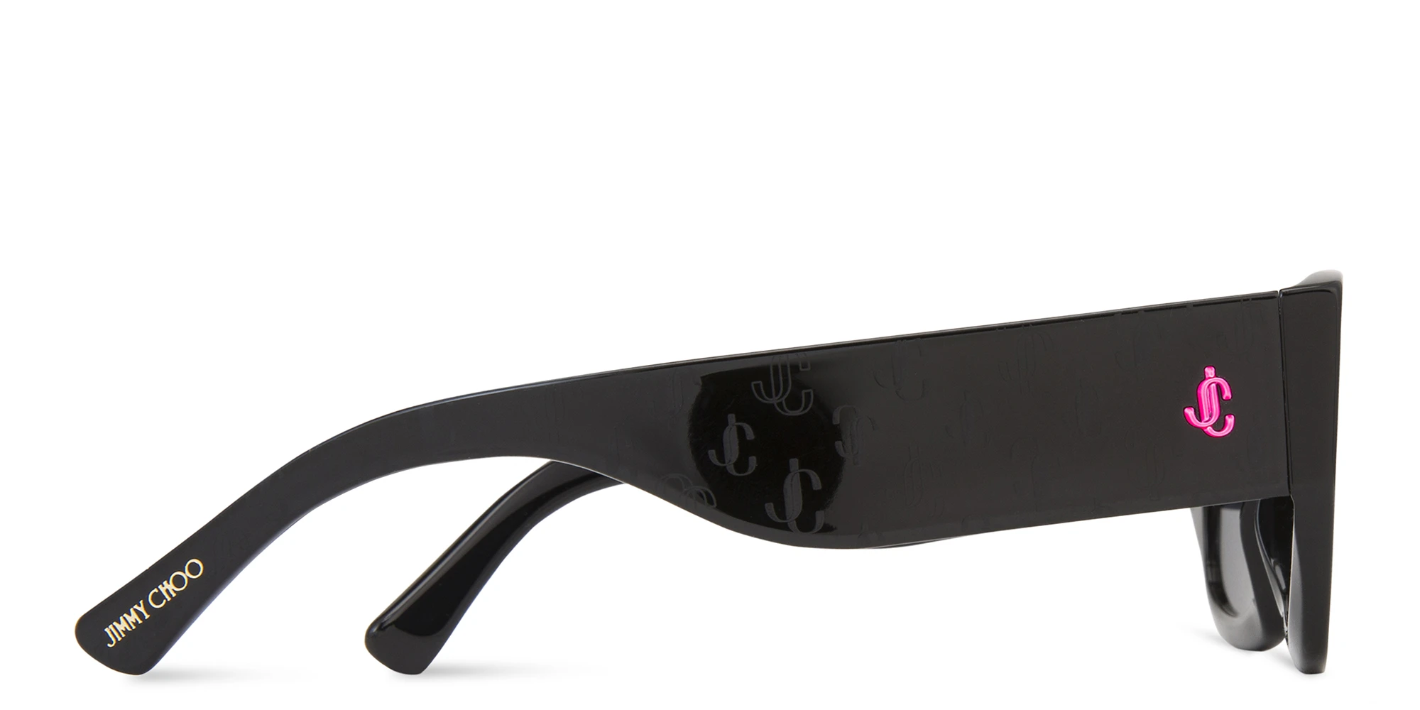 Shop JIMMY CHOO Cami/S Square Sunglasses in Black online.