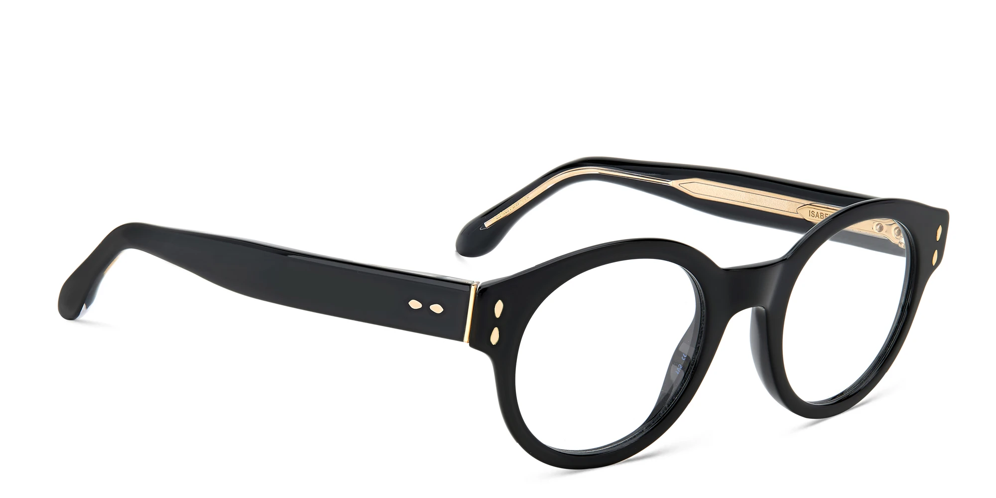 Shop ISABEL MARANT Round Eyeglasses in Black online.