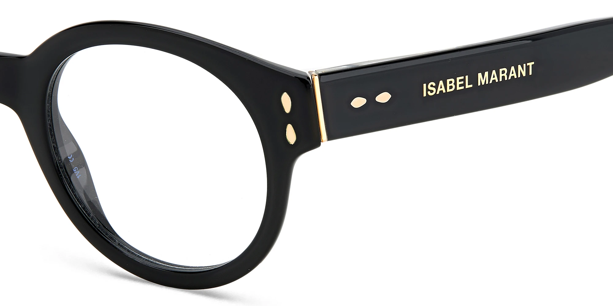 Shop ISABEL MARANT Round Eyeglasses in Black online.