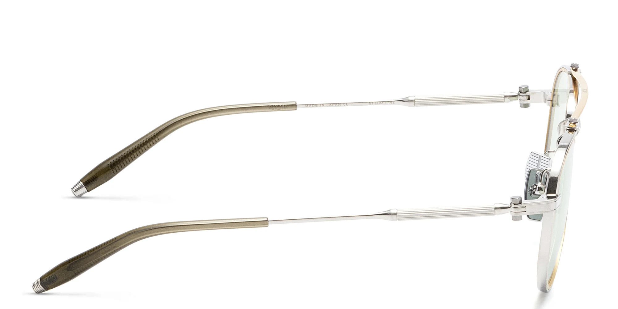 Shop AKONI Calisto Unisex Aviator Eyeglasses in Silver online.