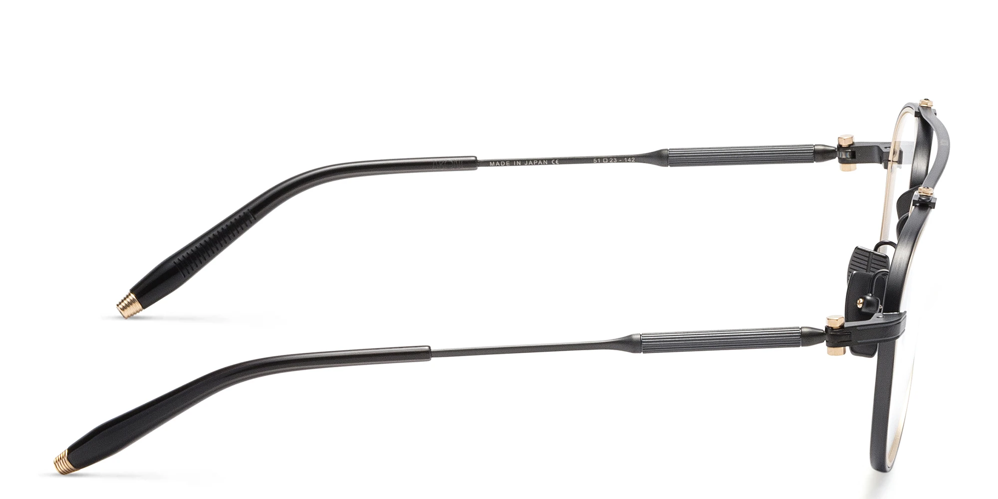 Shop AKONI Calisto Unisex Aviator Eyeglasses in Black online.