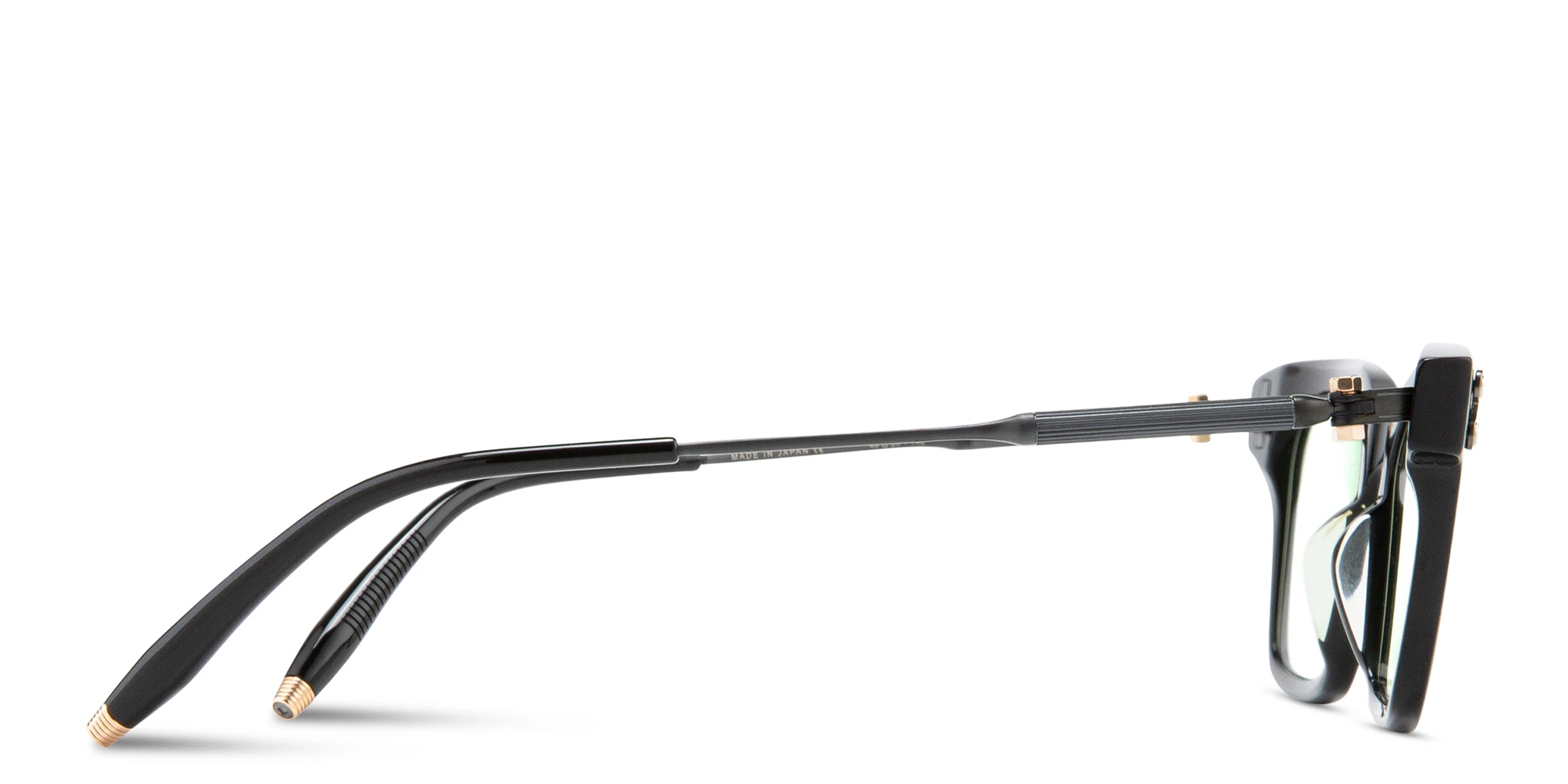 Shop AKONI Kepler Unisex Rectangle Eyeglasses in Black online.