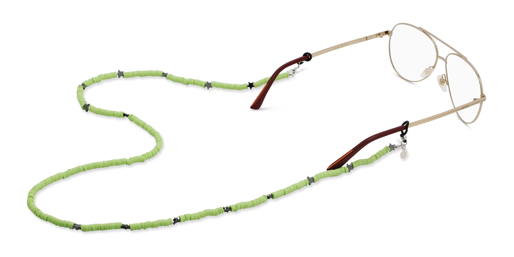 Shop The RICCI DISTRICT Crystals & Hematite Glasses Chain online.