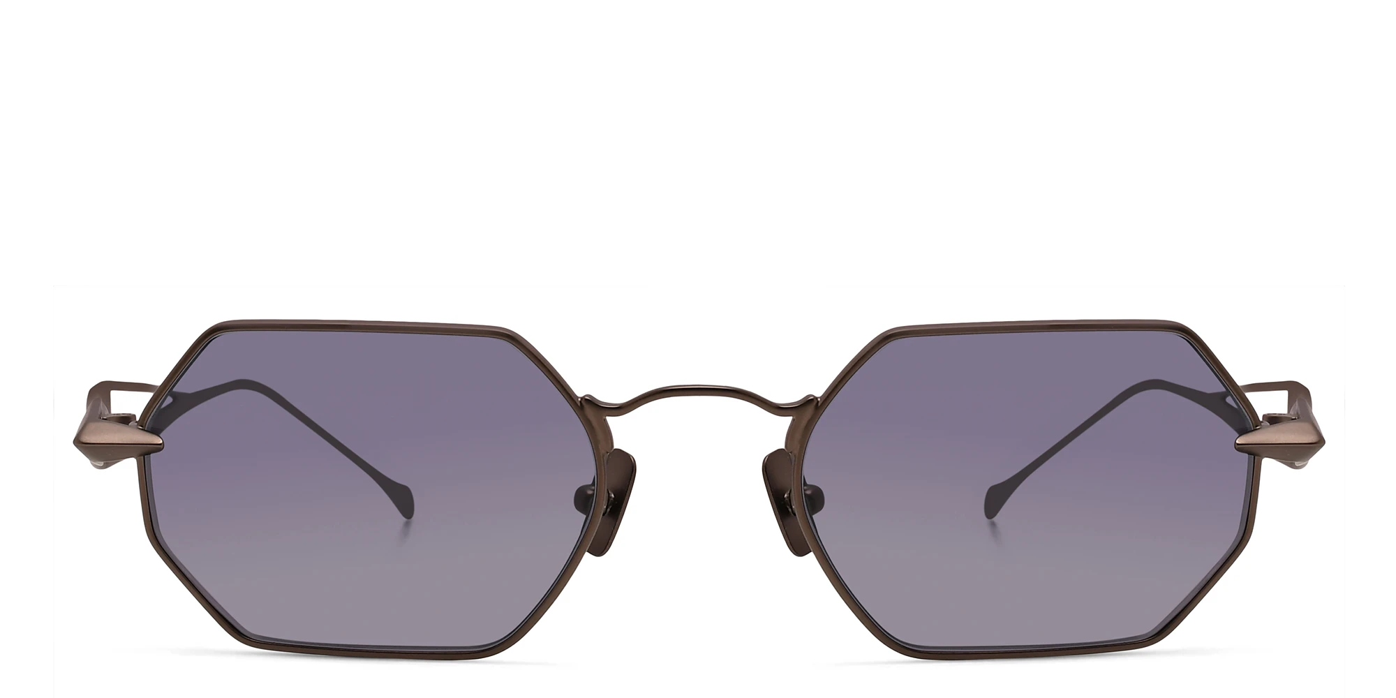 Shop SPILTMILK Hermes Unisex Irregular Sunglasses in Silver online.
