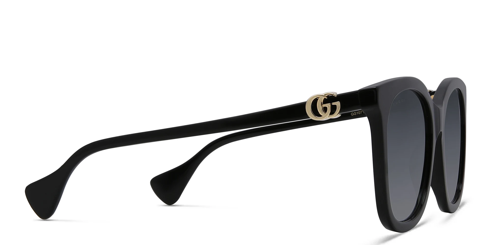 Shop GUCCI Square Sunglasses in Black online.