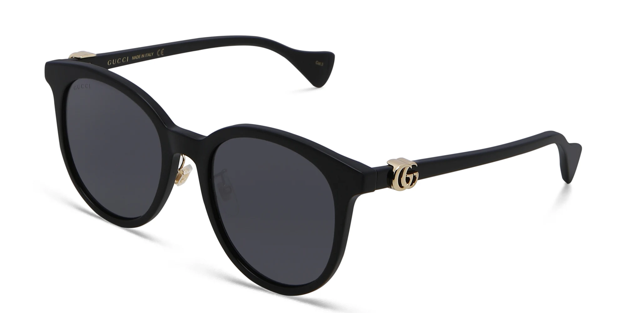 Shop GUCCI Cat Eye Sunglasses in Black online.