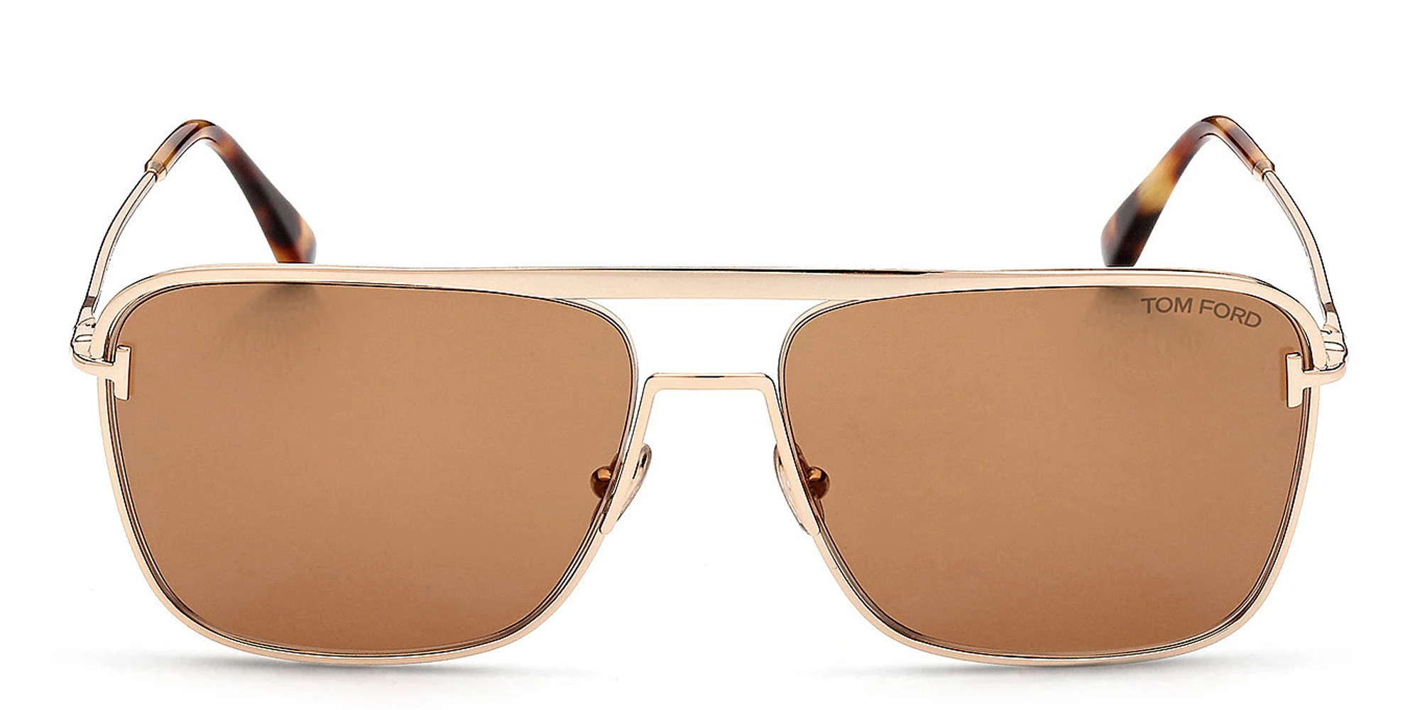 Shop TOM FORD Aviator Sunglasses in Rose Gold online.