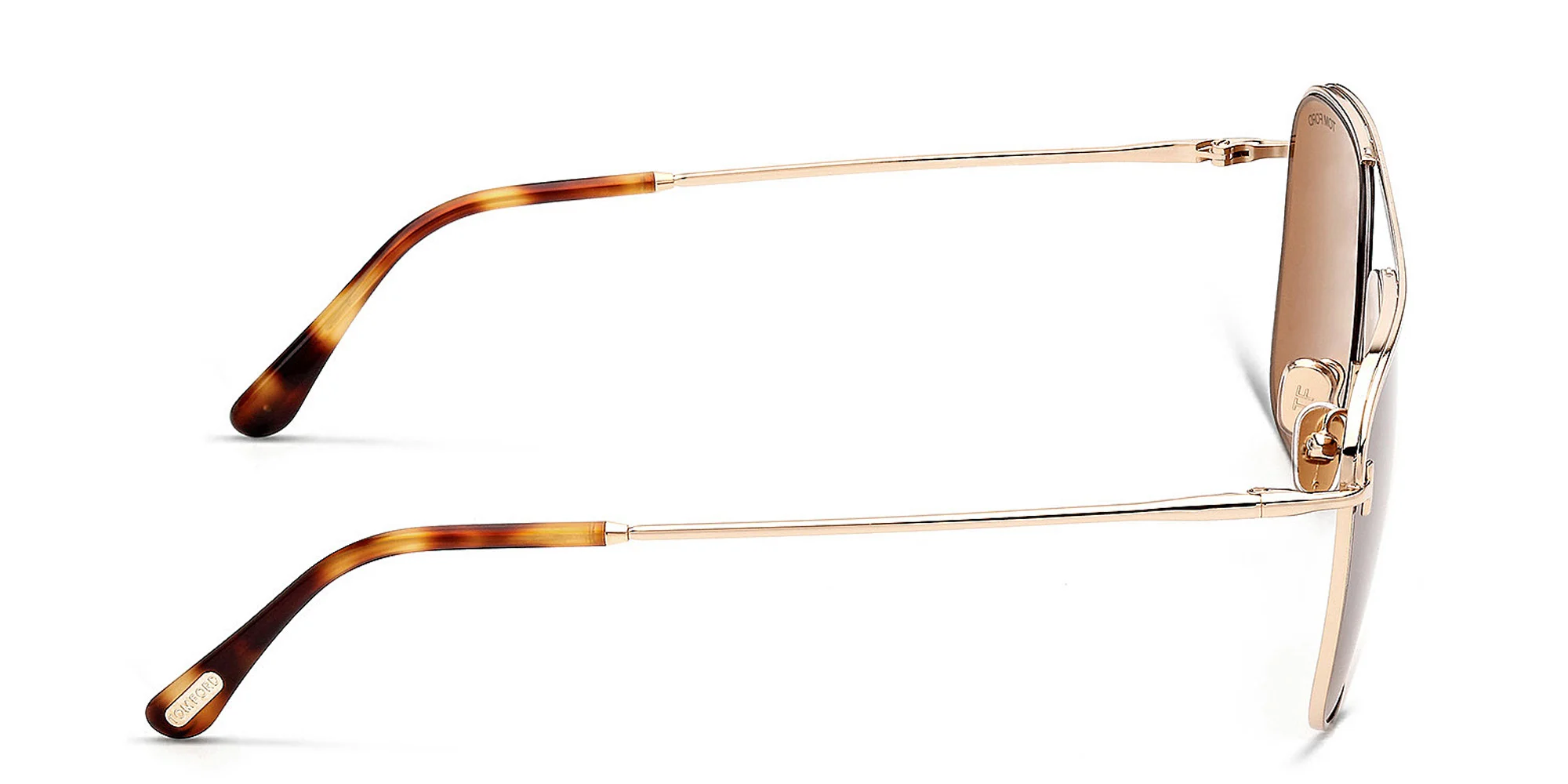Shop TOM FORD Aviator Sunglasses in Rose Gold online.