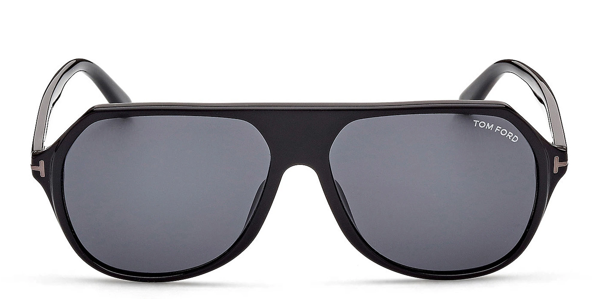 Shop TOM FORD Hayes Aviator Sunglasses in Shiny Black online.