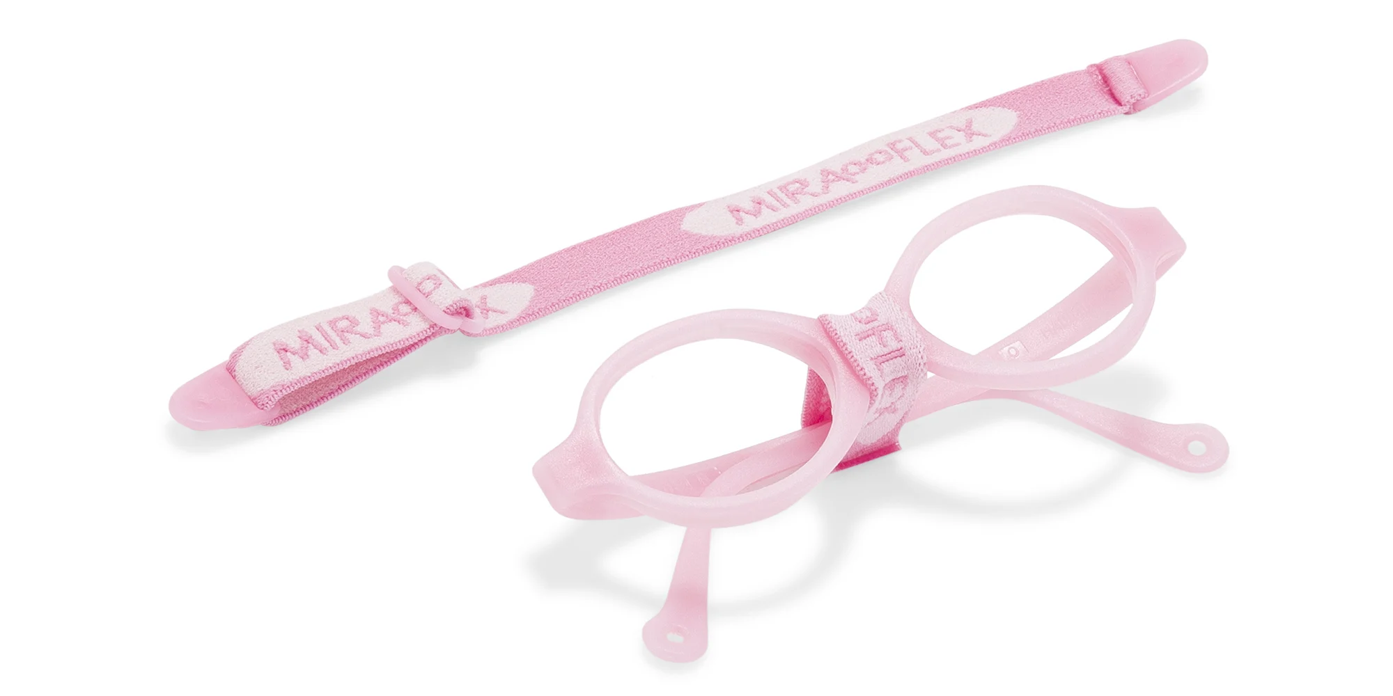 Shop Mira Flex Kids Round Eyeglasses in Pink online.