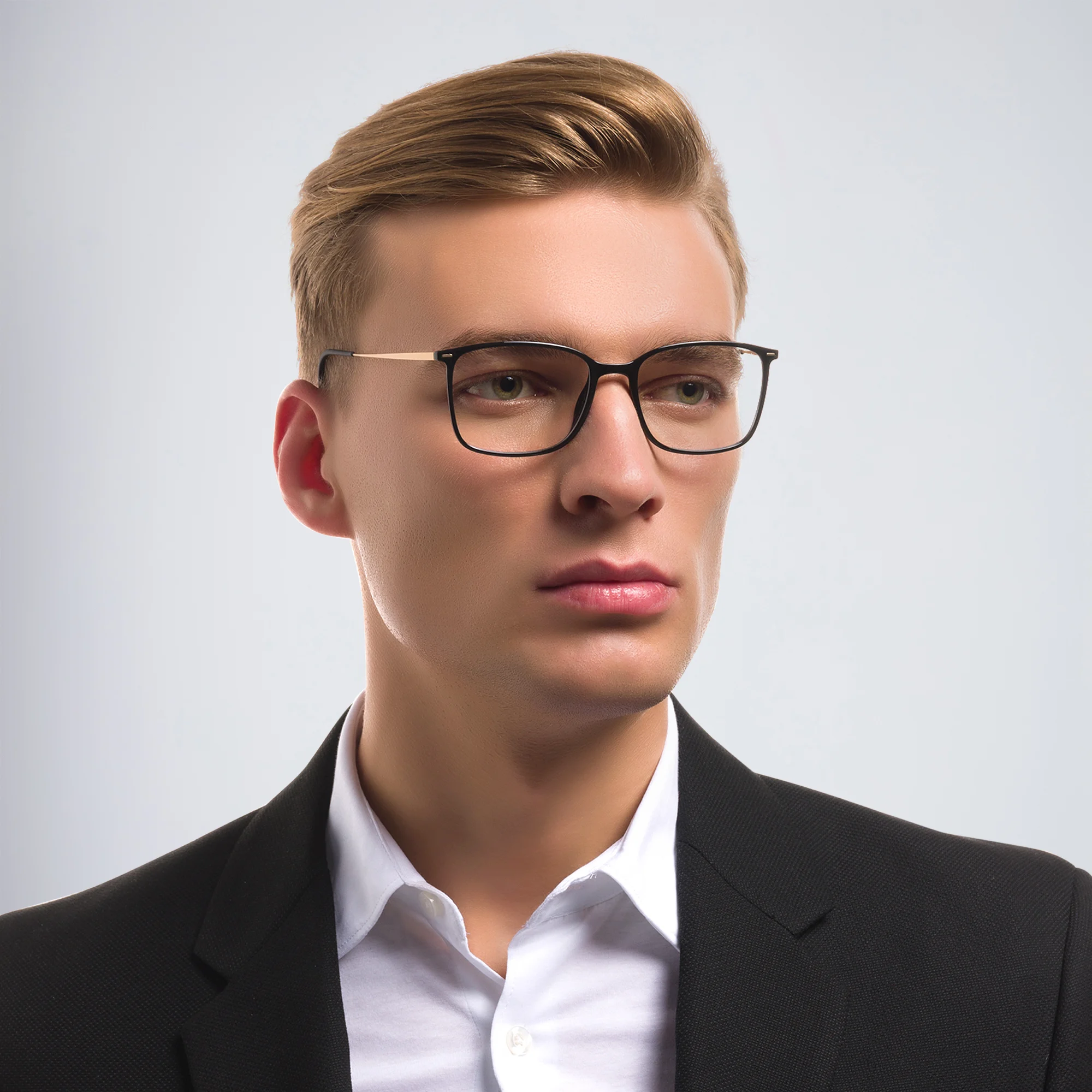 Shop Silhouette Square Eyeglasses in Dark Blue online.