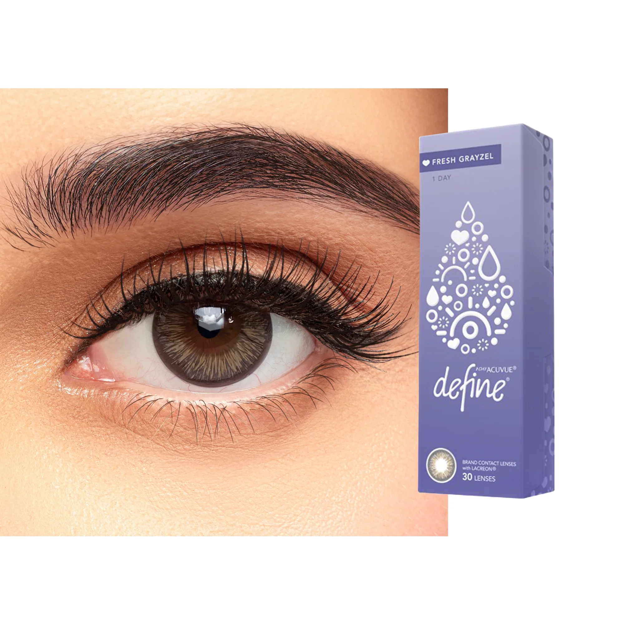 Shop ACUVUE 1-Day  Define Fresh Color Contact Lenses - Grayzel online.