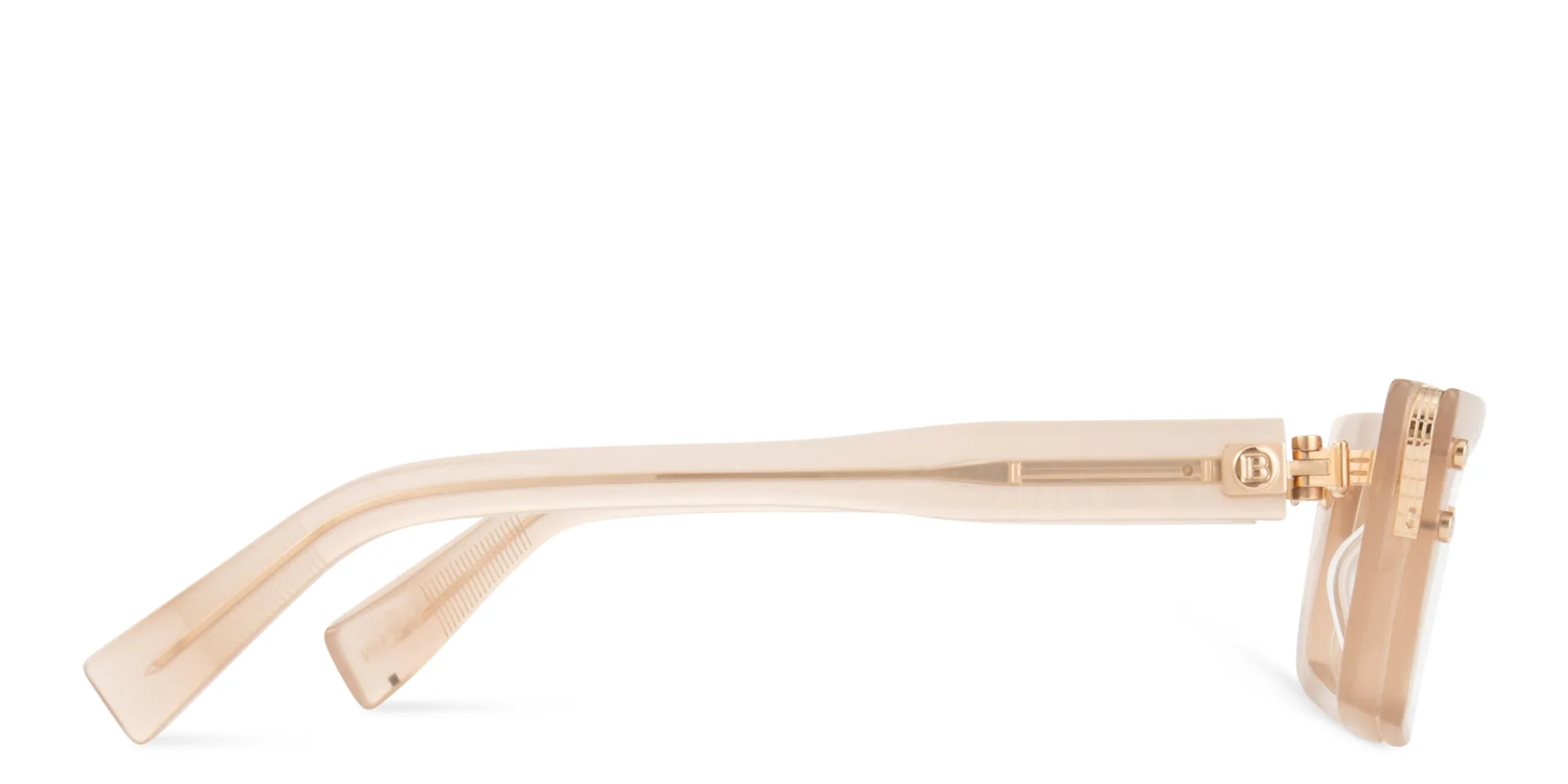 Shop BALMAIN Madame Cat-Eye Eyeglasses in Beige online.