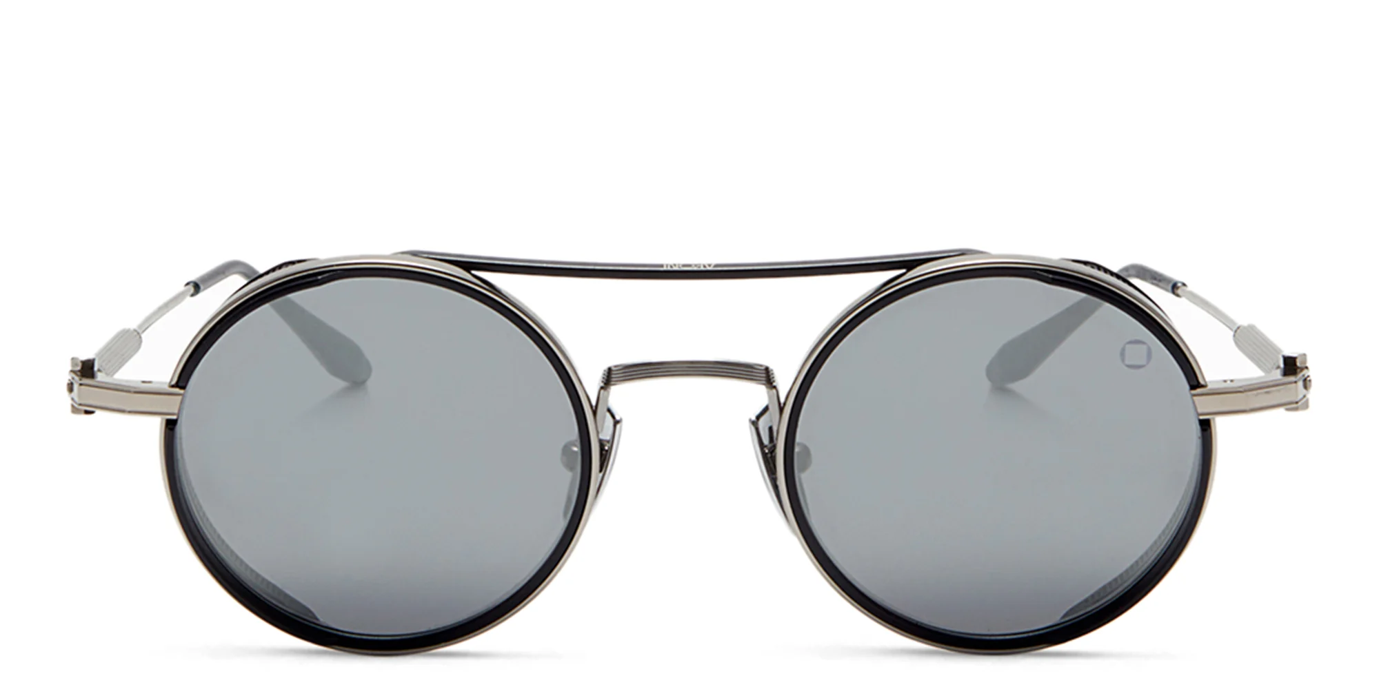 Shop AKONI Eris Unisex Round Sunglasses in Blue online.