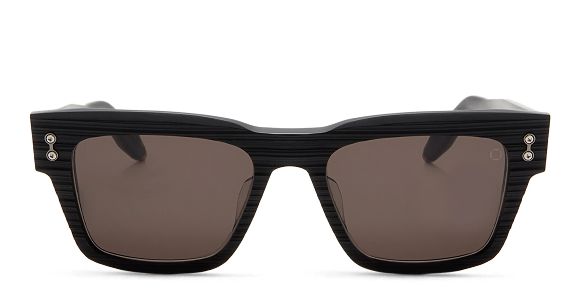 Shop AKONI Columba Square Sunglasses in Black online.