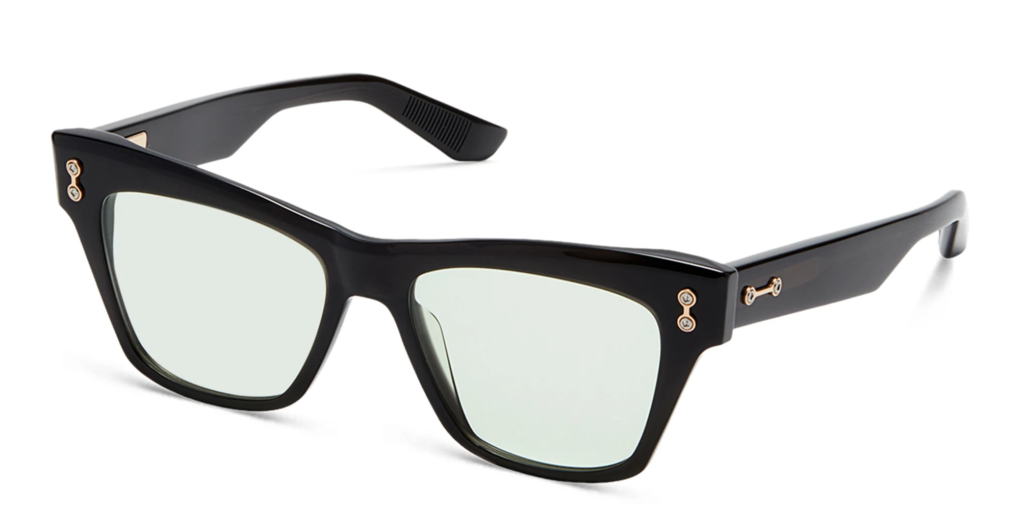 Shop AKONI Sagitta Cat Eye Eyeglasses in Black online.