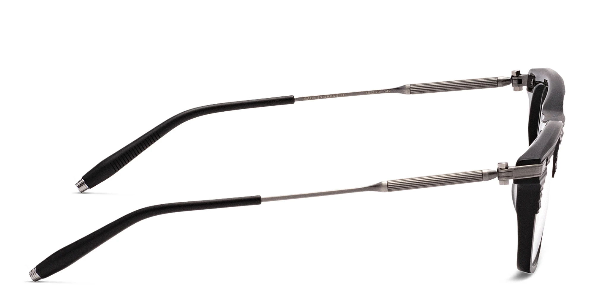 Shop AKONI Zenith Square Eyeglasses in Black online.