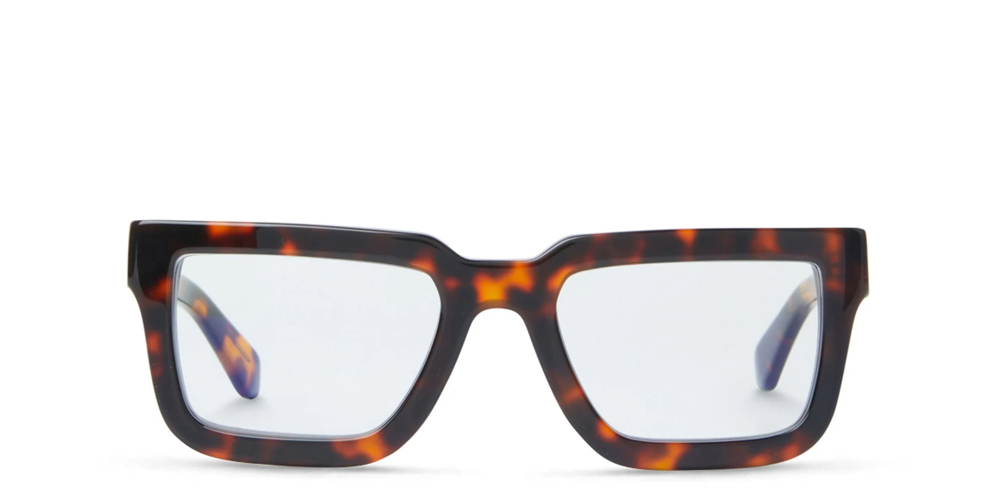 Shop OFF WHITE Unisex Square Eyeglasses in Havana online.