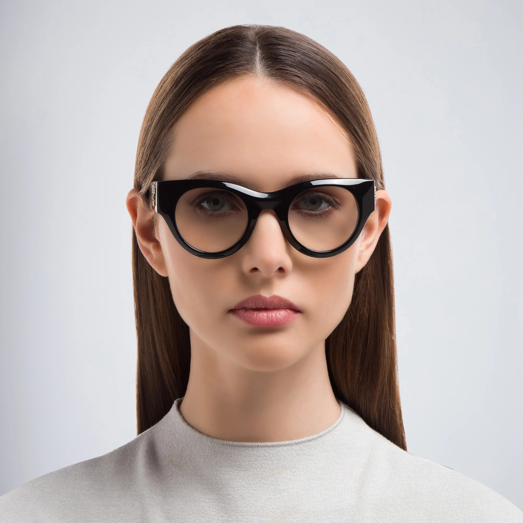 Shop OFF WHITE Unisex Round Eyeglasses in Black online.