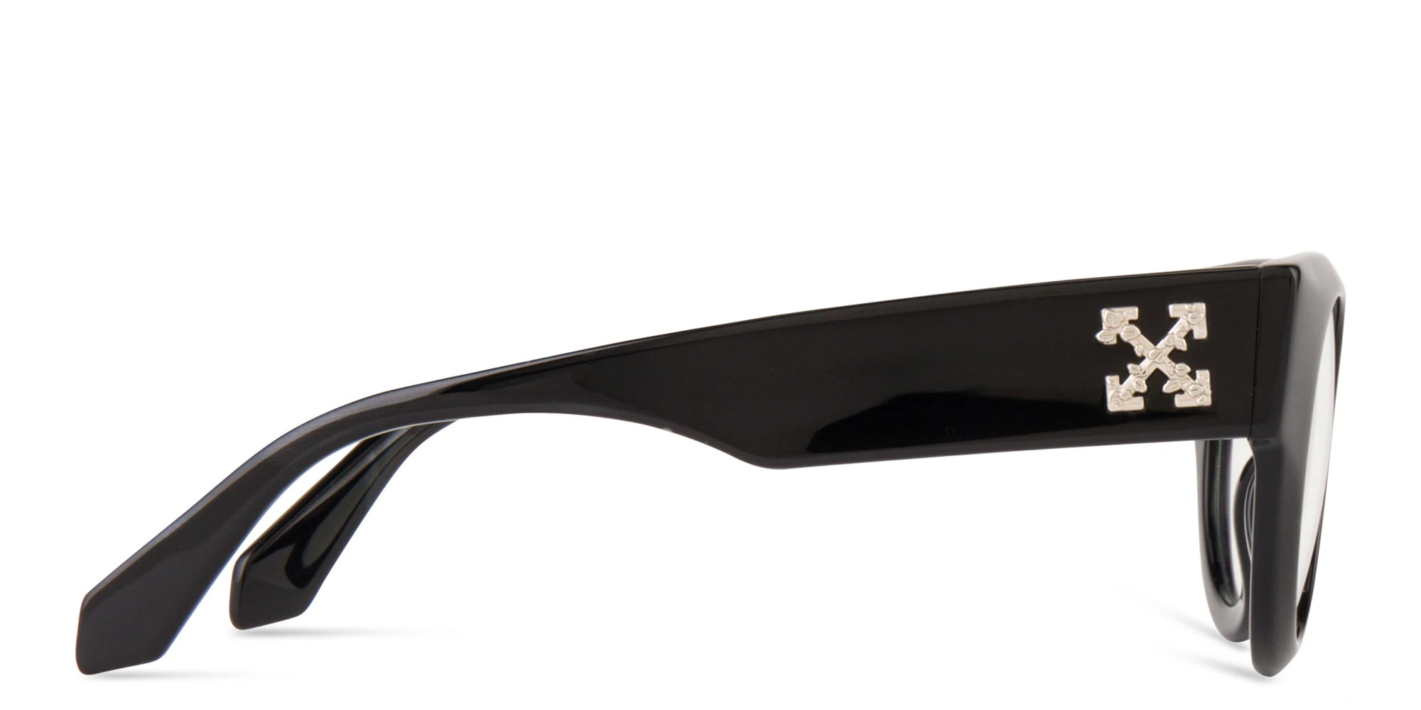 Shop OFF WHITE Unisex Round Eyeglasses in Black online.