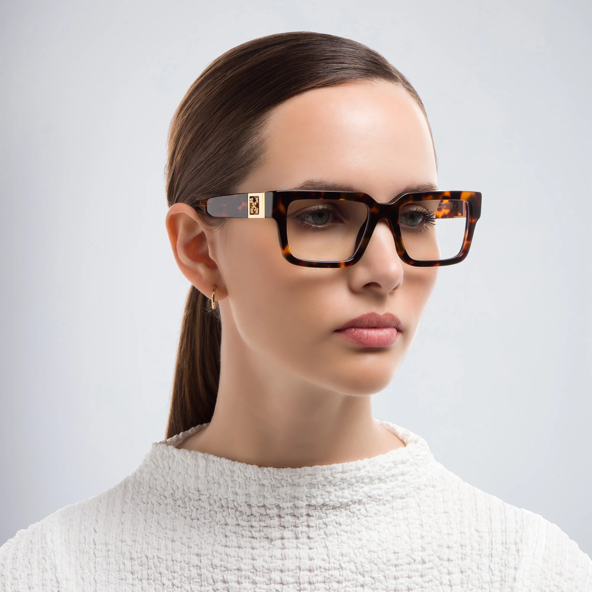 Shop OFF WHITE Unisex Square Eyeglasses in Havana online.