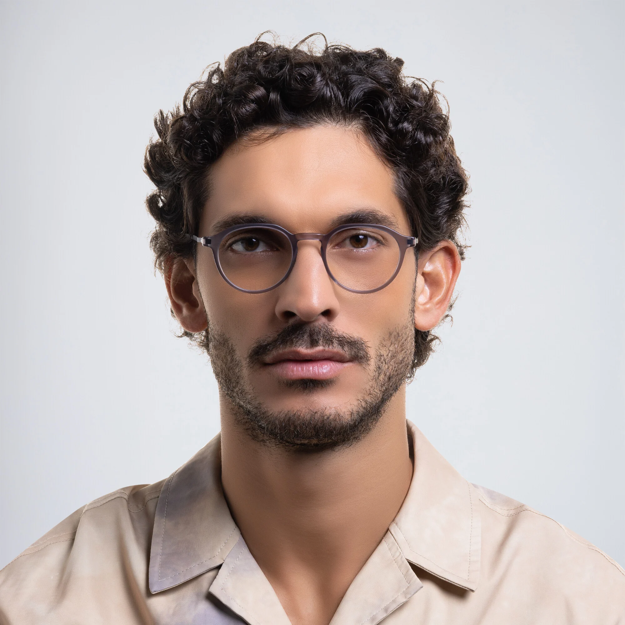 Shop MYKITA Unisex Saga Round Eyeglasses in Grey online.