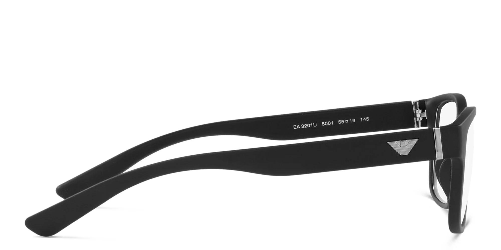تسوق نظارات طبية مستطيلة واسعة امبوريو أرماني بلون أسود مطفي أونلاين.
