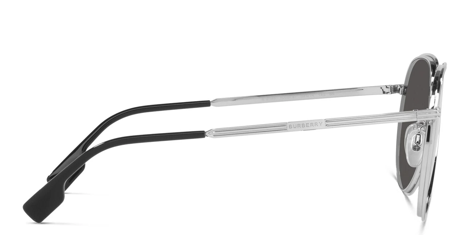 Shop BURBERRY Pilot Sunglasses in Silver online.