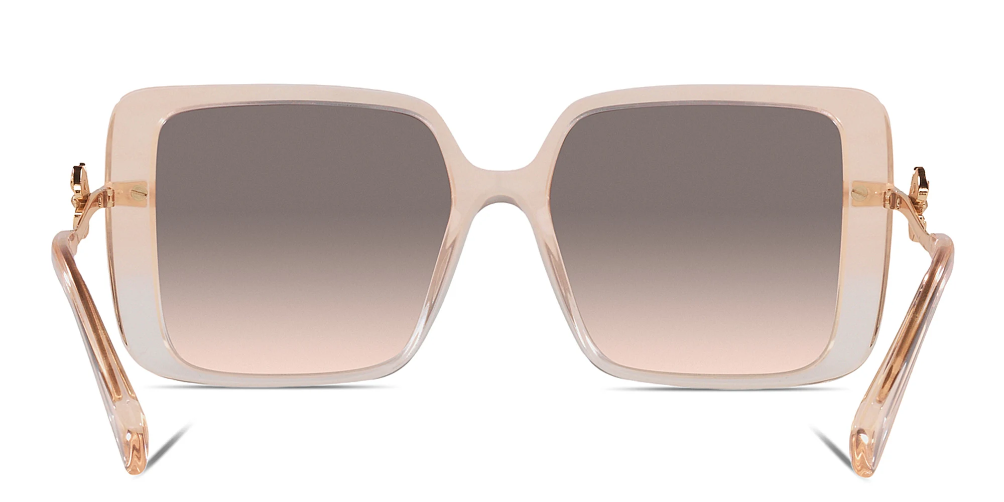 Shop BVLGARI Oversized Square Sunglasses in Rose Gold online.