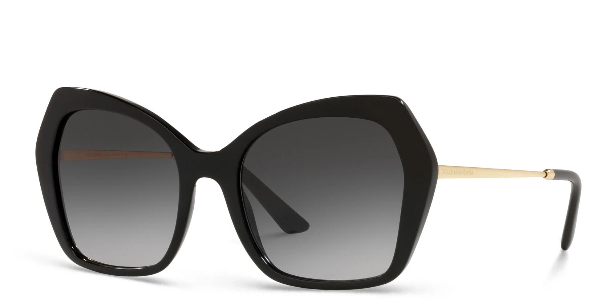 Shop Dolce & Gabbana Butterfly Sunglasses in Black online.