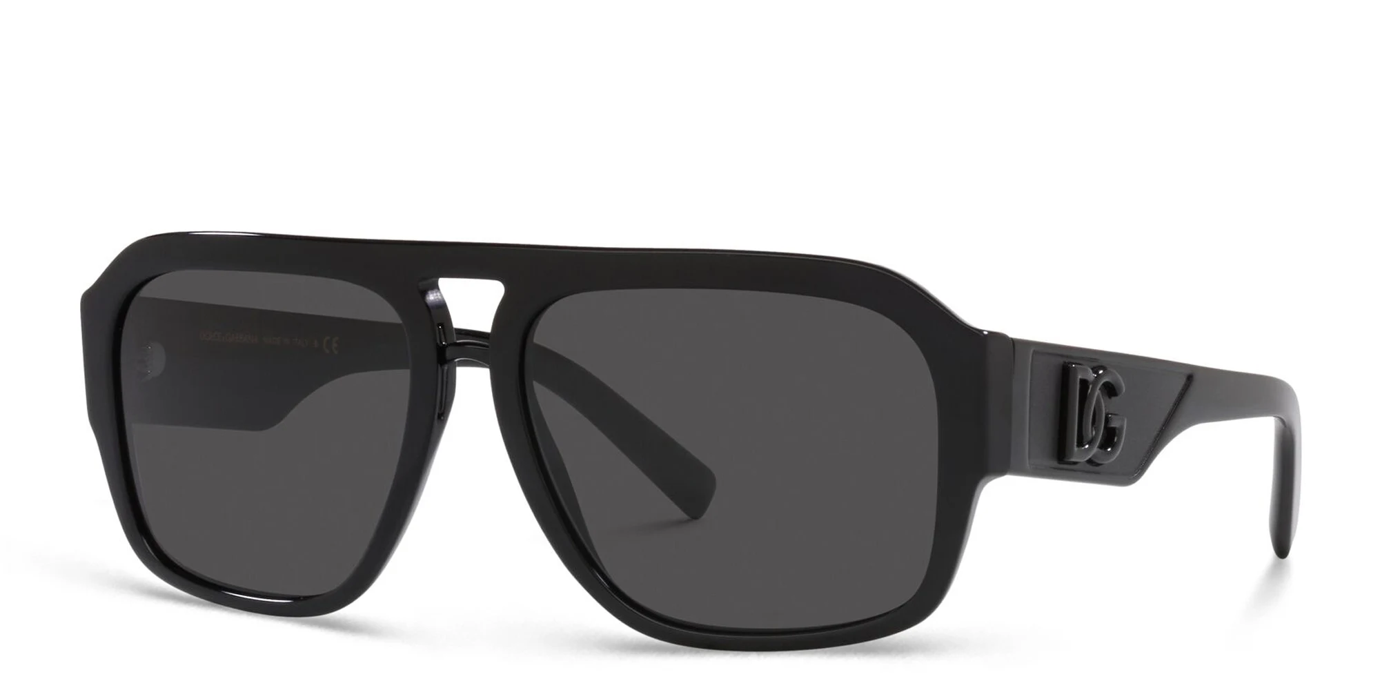 Shop Dolce & Gabbana Pilot Sunglasses in Black online.