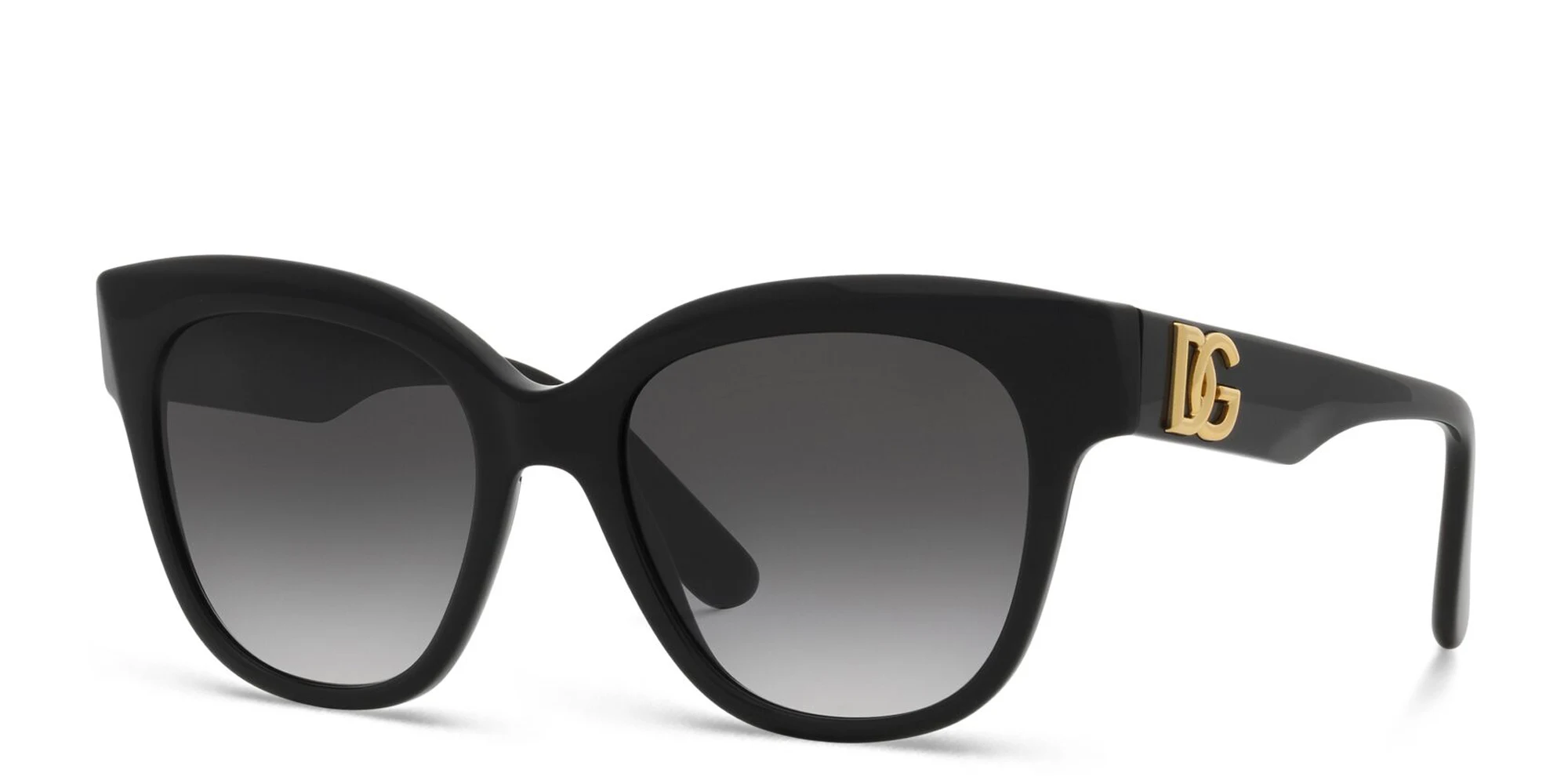 Shop Dolce & Gabbana Cat Eye Sunglasses in Black online.
