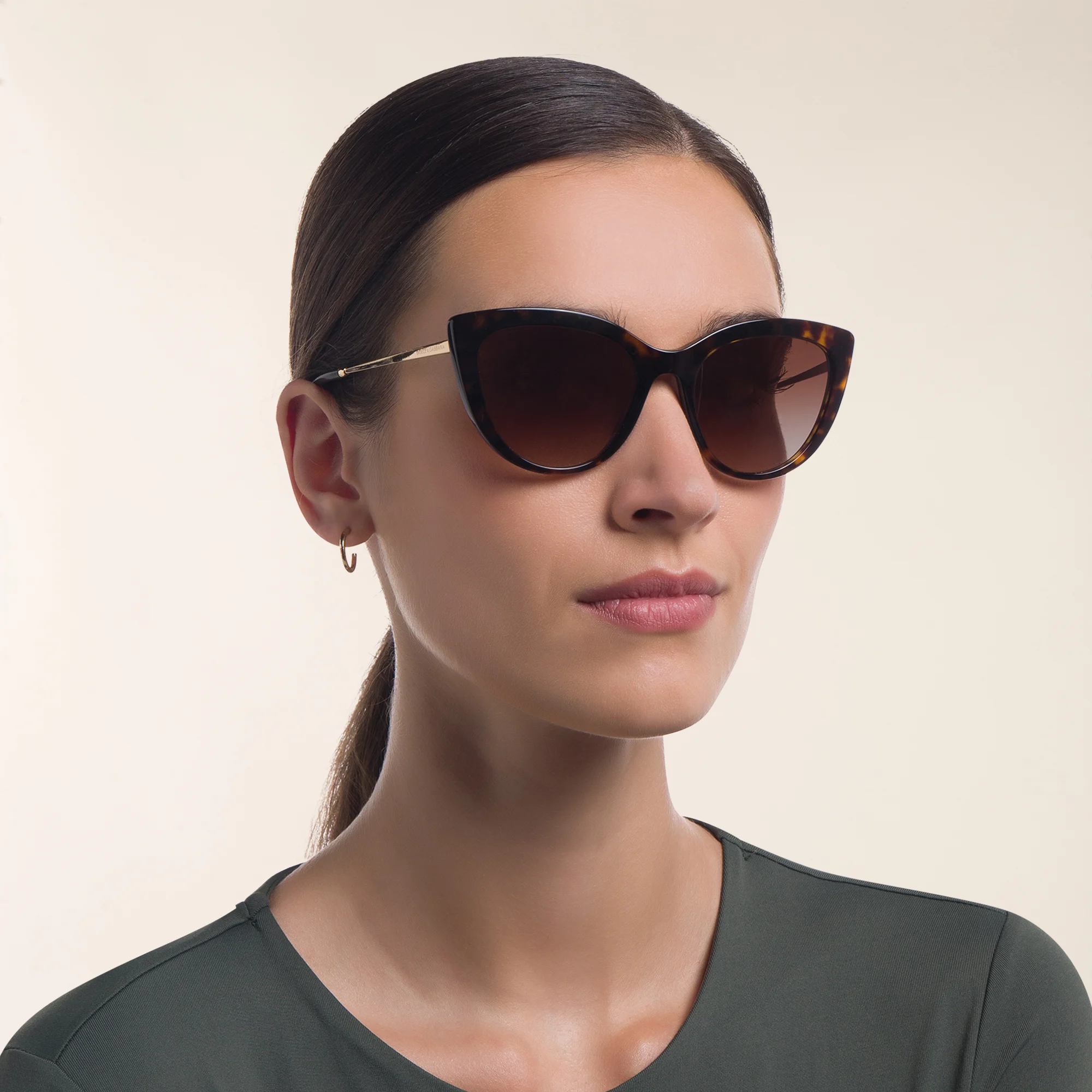 Shop Dolce & Gabbana Butterfly Sunglasses in Havana online.