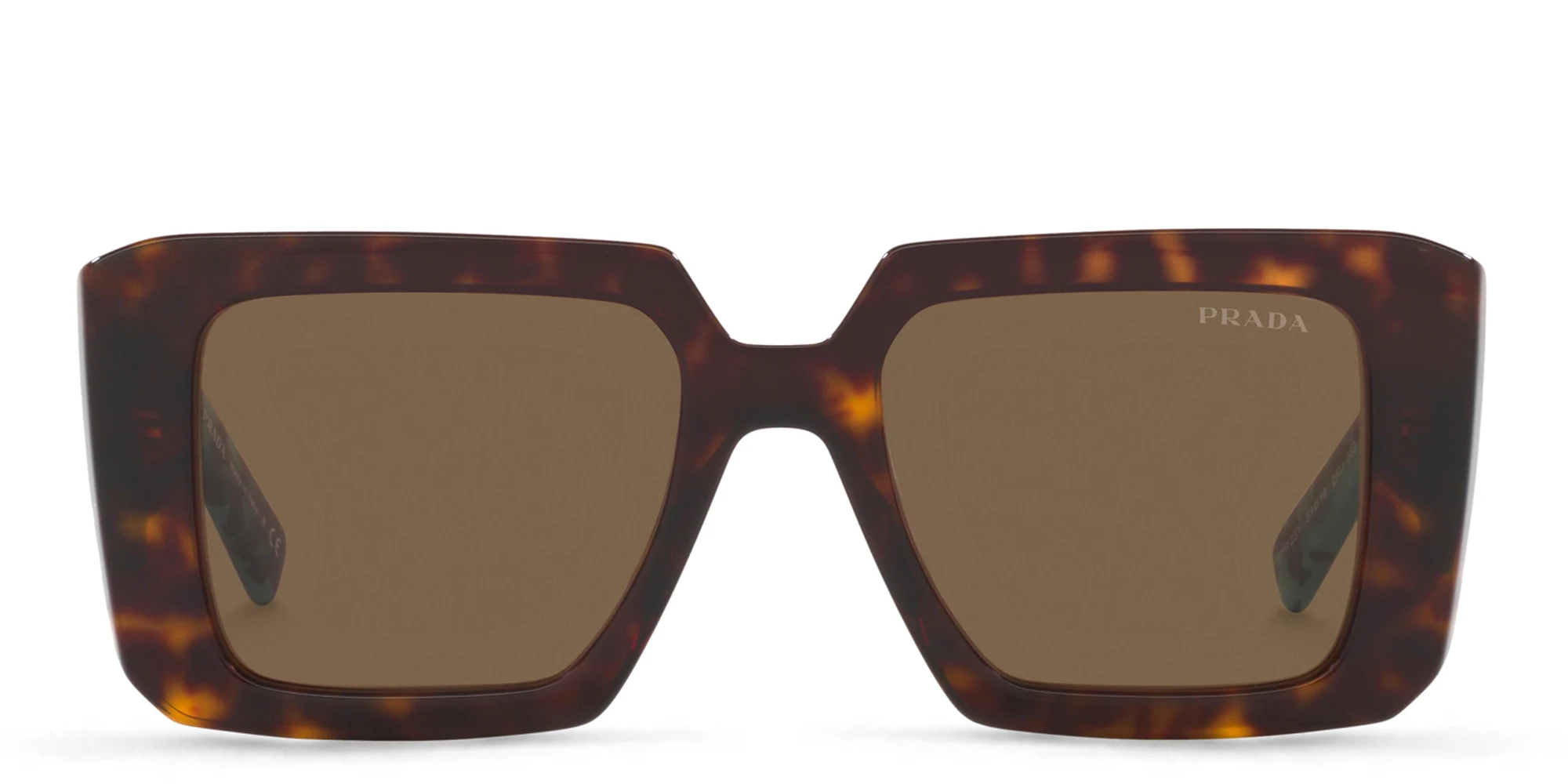 Shop PRADA Square Sunglasses in Tortoise online.