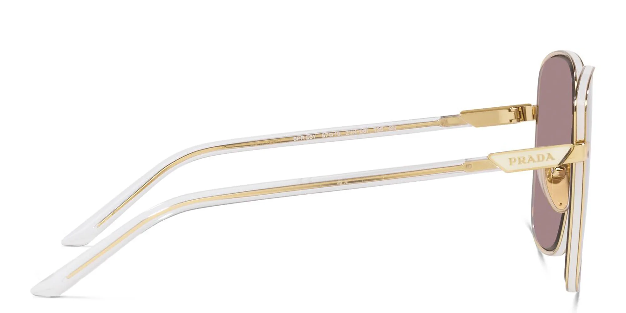 Shop PRADA Oversized Square Sunglasses in Pale Gold online.