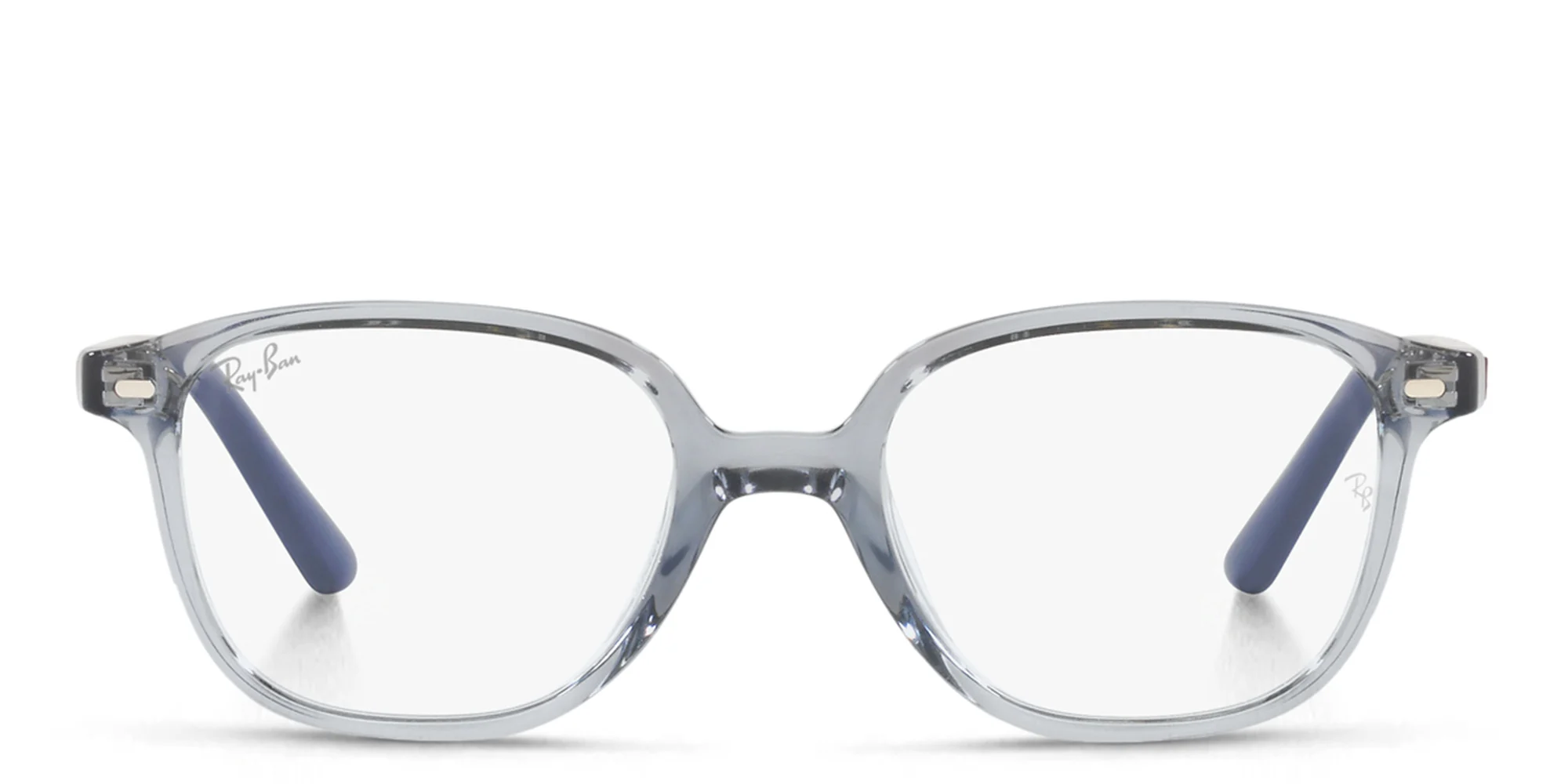 Shop Ray-Ban Junior Kids Square Eyeglasses in Transparent Blue online.