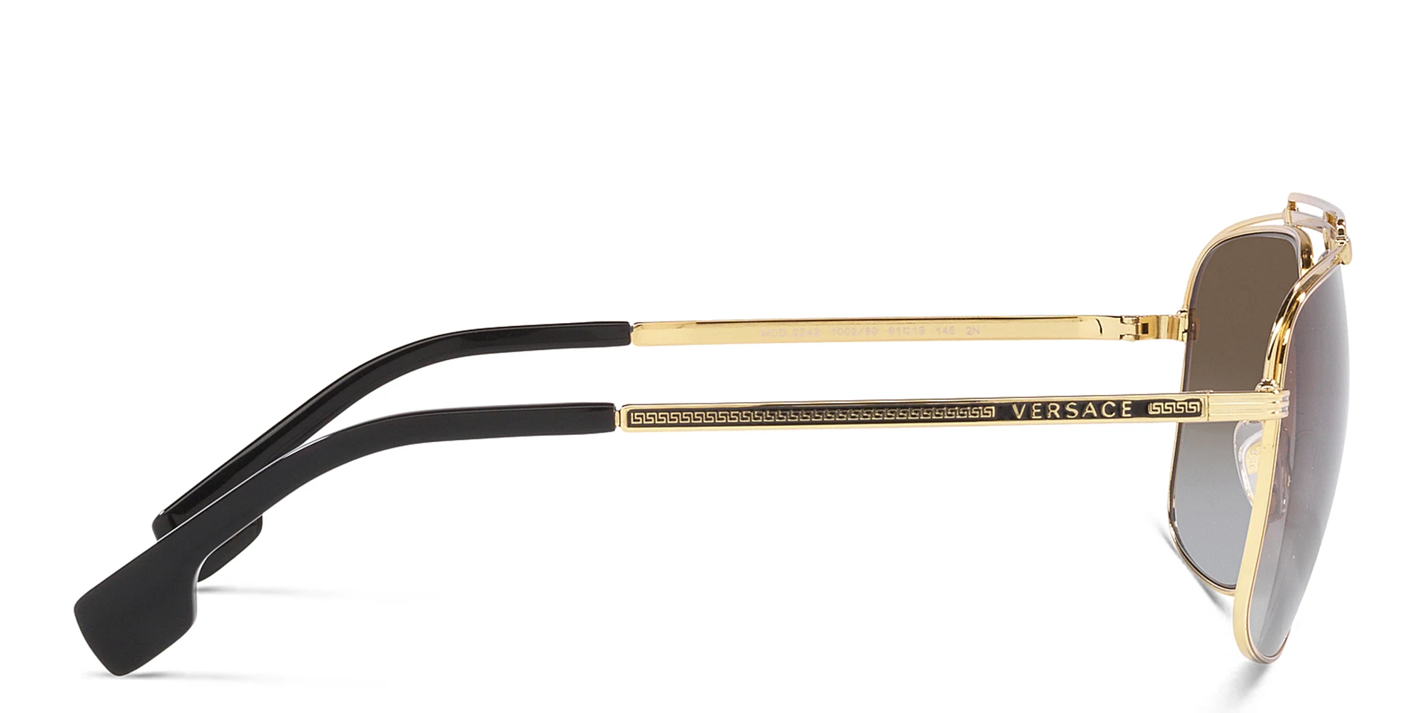 Shop VERSACE Aviator Sunglasses in Gold online.