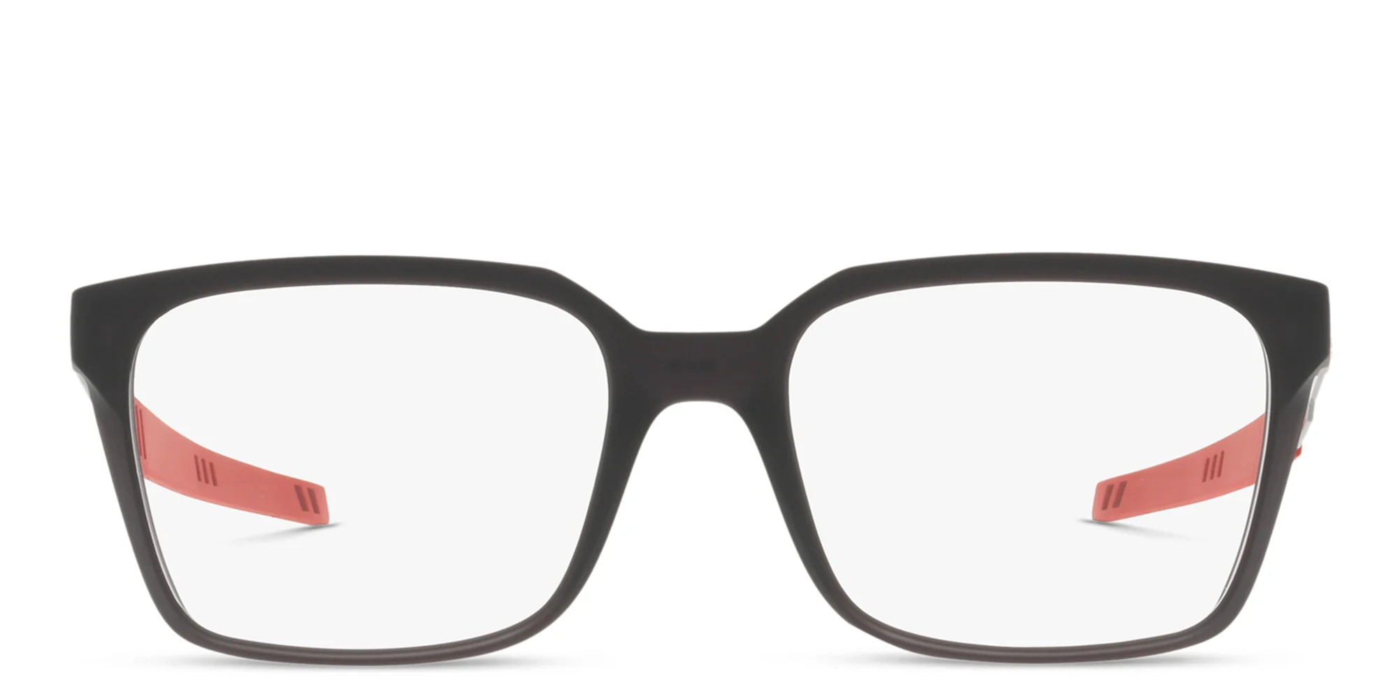 Shop Oakley Rectangle Eyeglasses in Satin Grey Smoke online.
