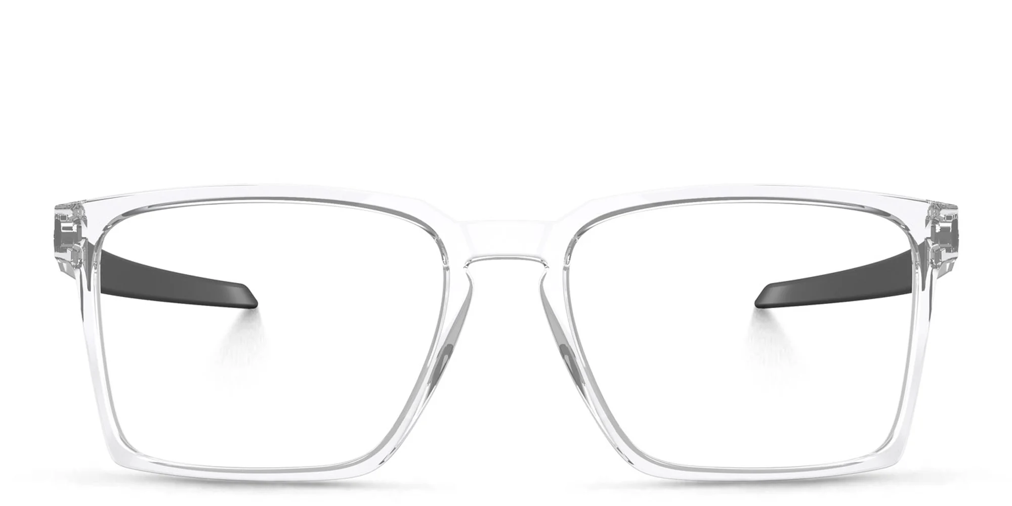 Shop Oakley Rectangle Eyeglasses in Polished Clear online.