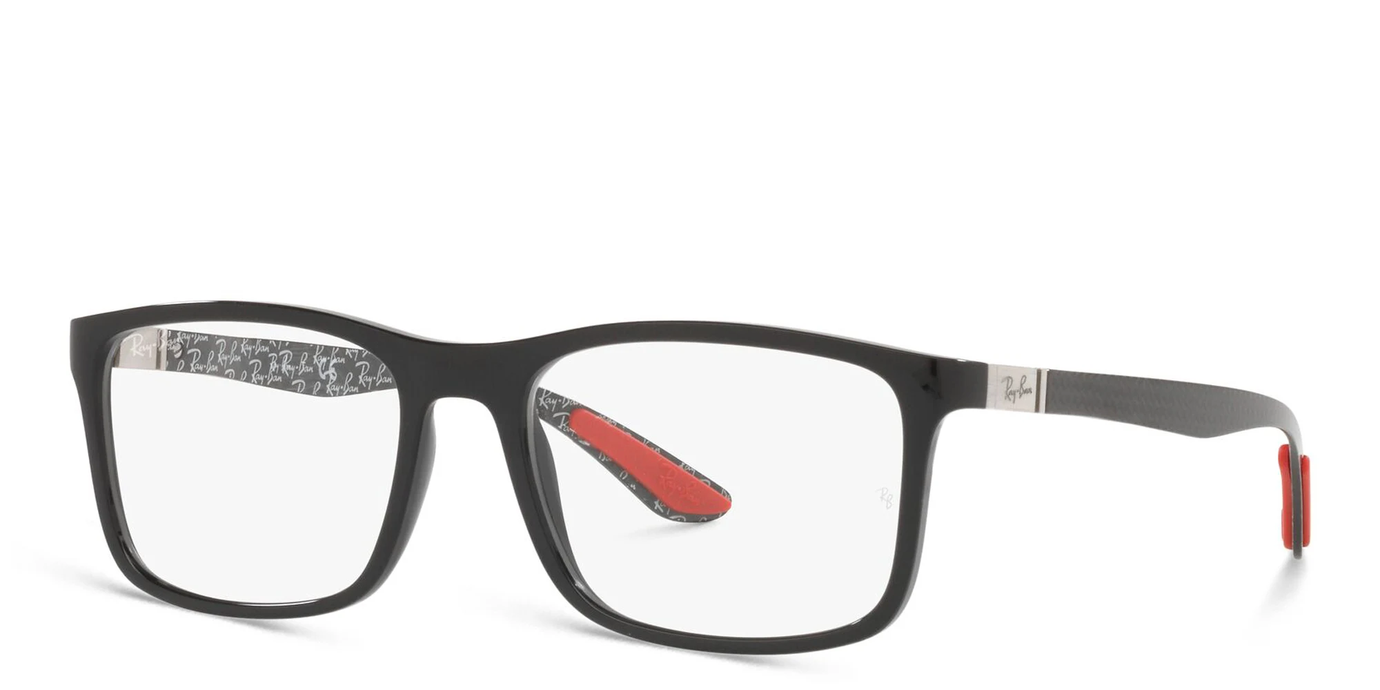 Shop Ray-Ban Unisex Rectangle Eyeglasses in Black online.
