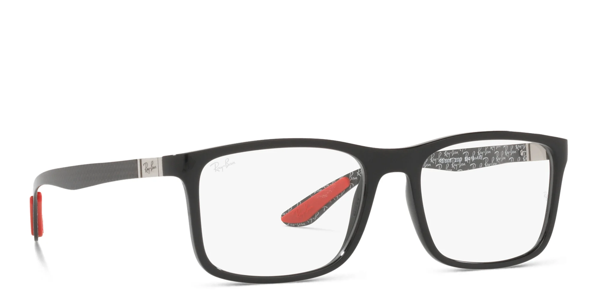 Shop Ray-Ban Unisex Rectangle Eyeglasses in Black online.