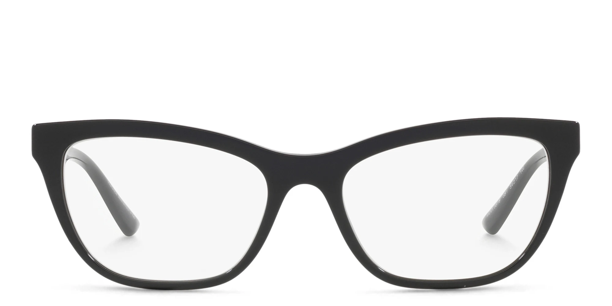 Shop VERSACE Greca Pillow Eyeglasses in Black online.