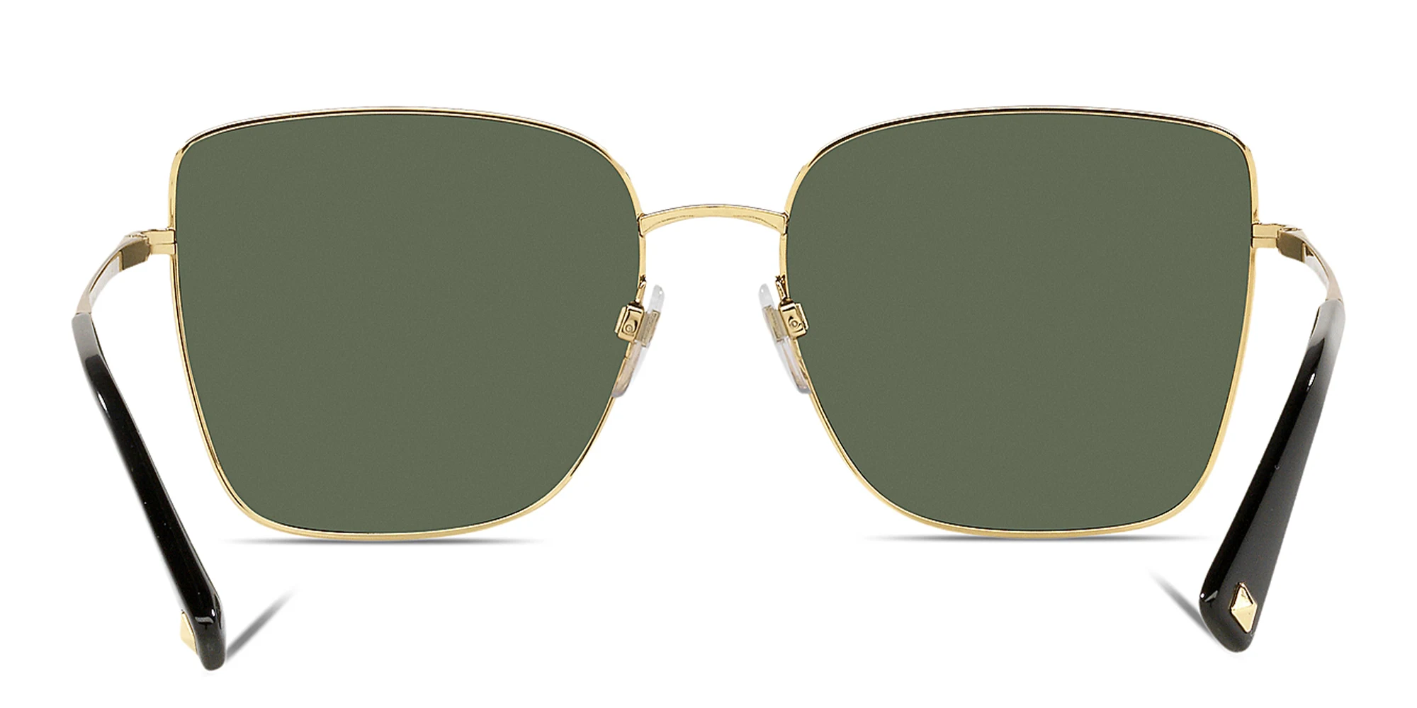 Shop VALENTINO Engraved Logo Butterfly Sunglasses in Gold online.