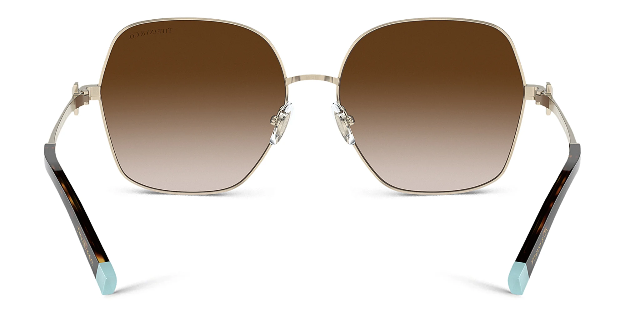 Shop TIFFANY Oversized Irregular Sunglasses in Pale Gold online.