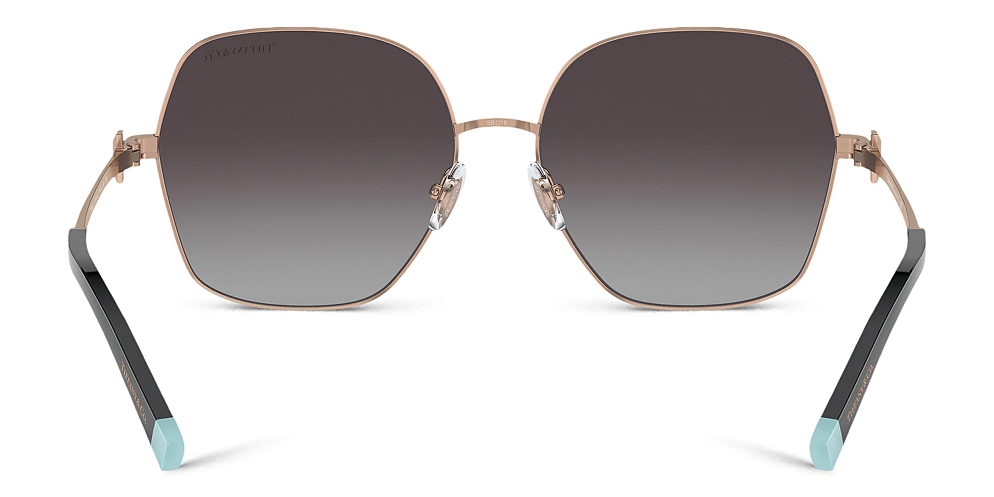 Shop TIFFANY Oversized Irregular Sunglasses in Black online.