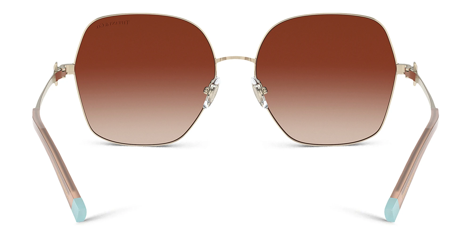Shop TIFFANY Oversized Irregular Sunglasses in Pale Gold online.