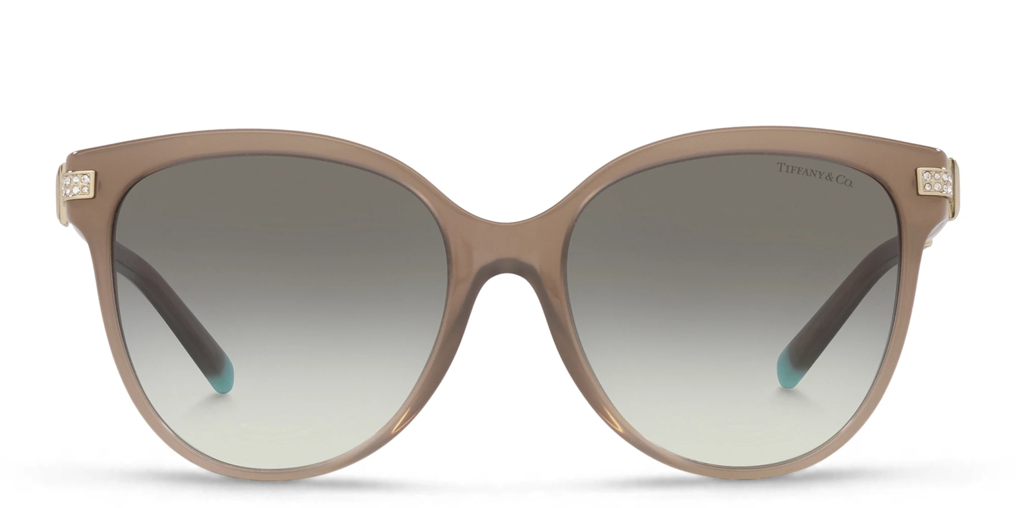 Shop TIFFANY Oversized Round Sunglasses in Nude online.