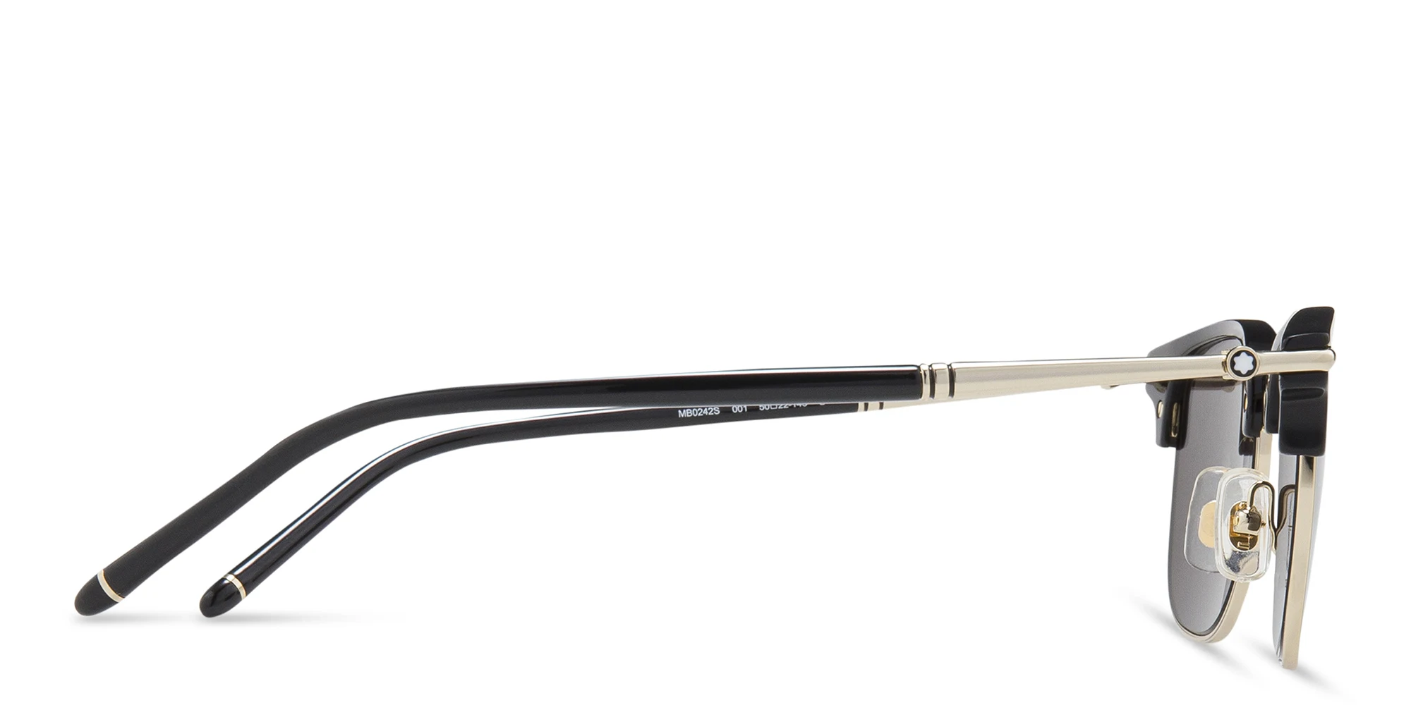 Shop MONTBLANC Square Sunglasses in Black online.