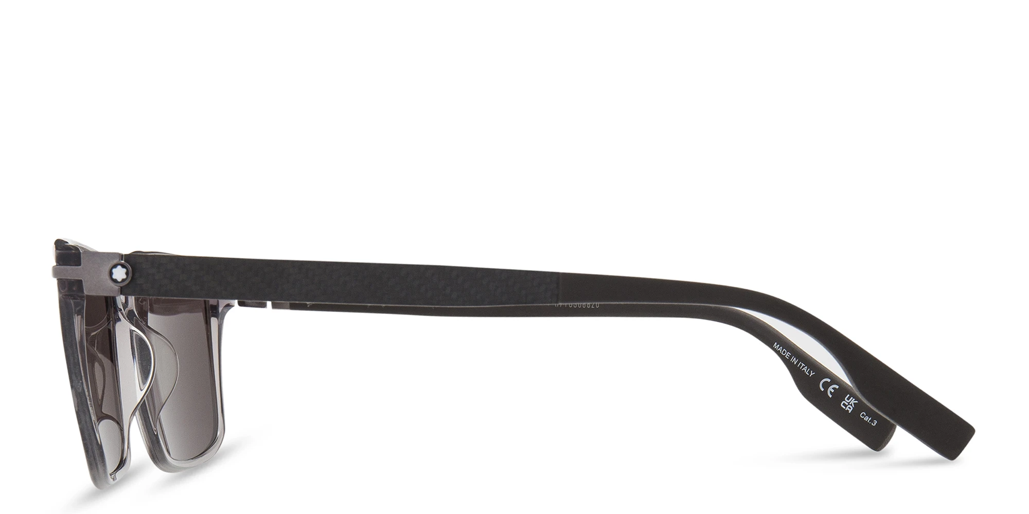 Shop MONTBLANC Rectangle Sunglasses in Grey online.